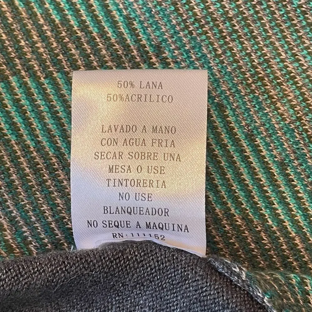 Alberto Makali Wool Blend Open Cardigan Women's Size Medium Green Gray Drapey - Picture 5 of 7